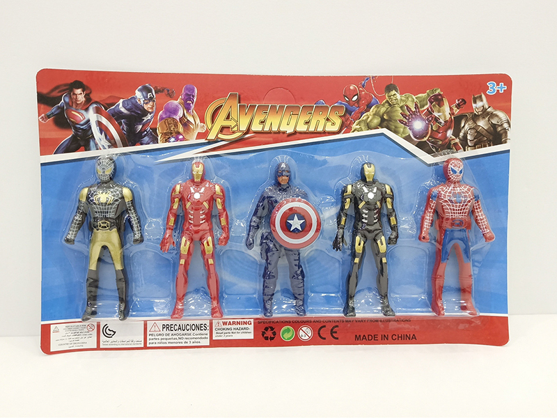 Spider-Man, Captain America,Iron Man Toys 5PCS