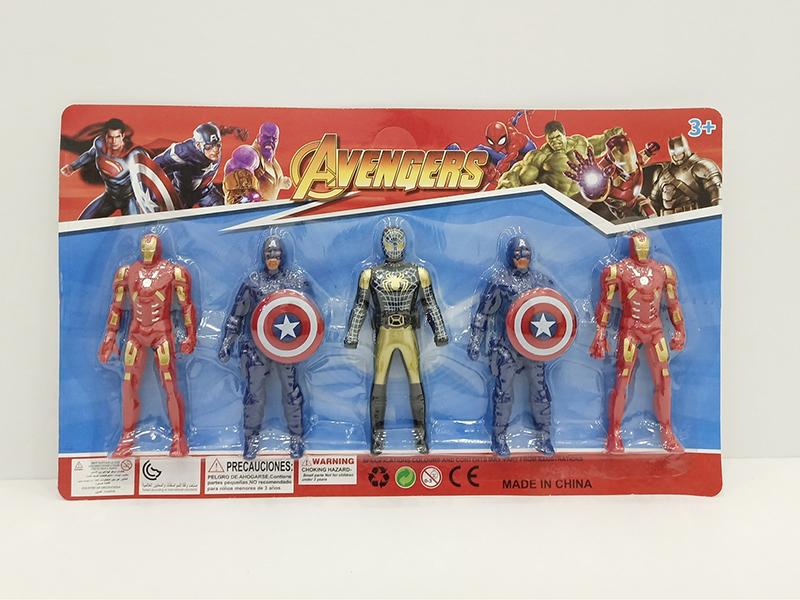 Spider-Man, Captain America,Iron Man Toys 5PCS