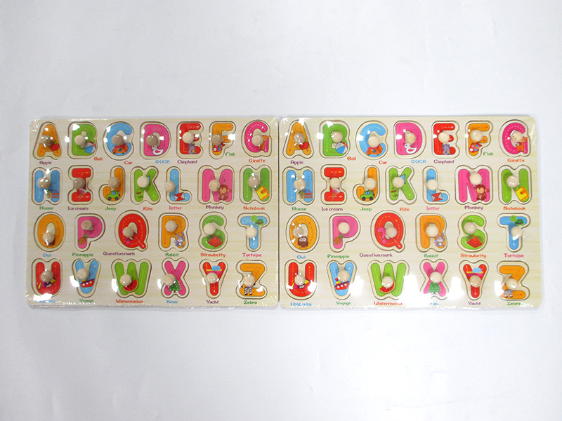 Wooden Letter Wooden Nail Grab Board Toy