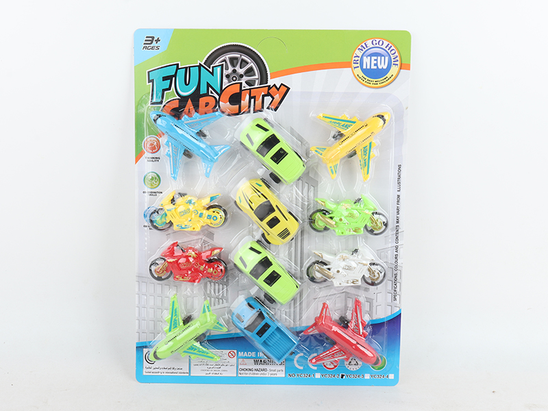 4 Slide Cars + 4 Slide Airplane + 4 Slide Motorcycle