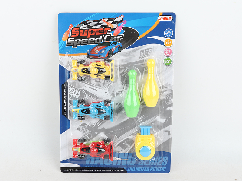 3 Slide Racing Cars + 2 Bowling + 1 Launcher
