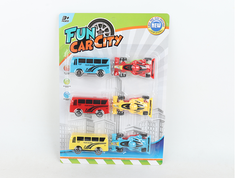 3 Slide Bus + 3 Slide Racing Cars