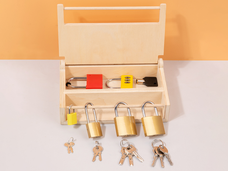 Wooden Montessori Lock Box
