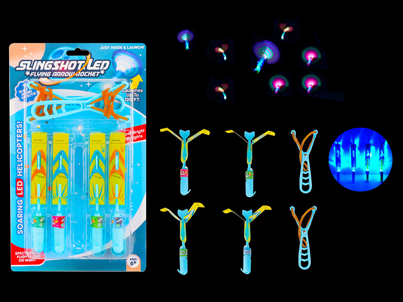4PCS Slingshot Flashing Arrow With Whistle (Blue Light)