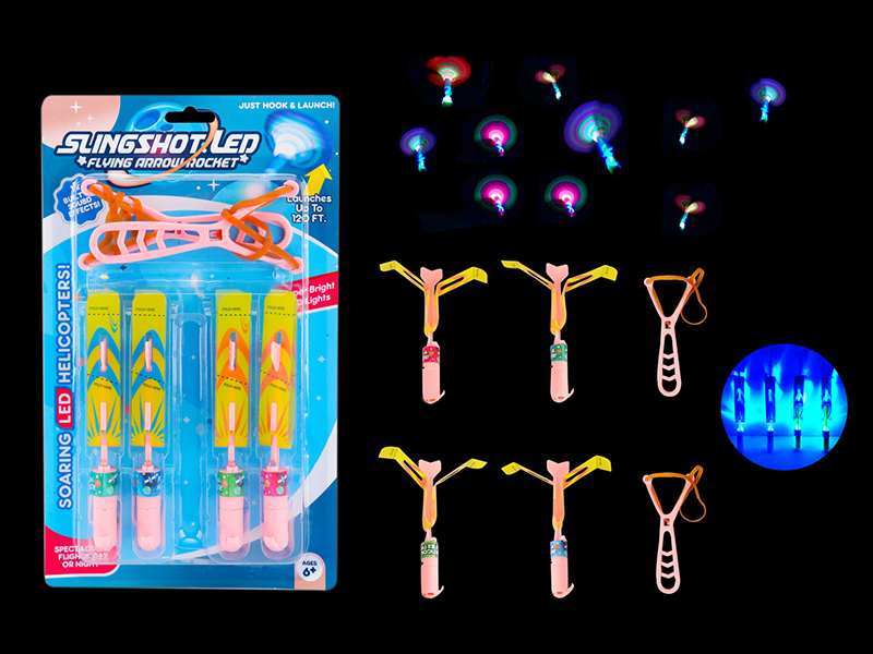 4PCS Slingshot Flashing Arrow With Whistle (Blue Light)