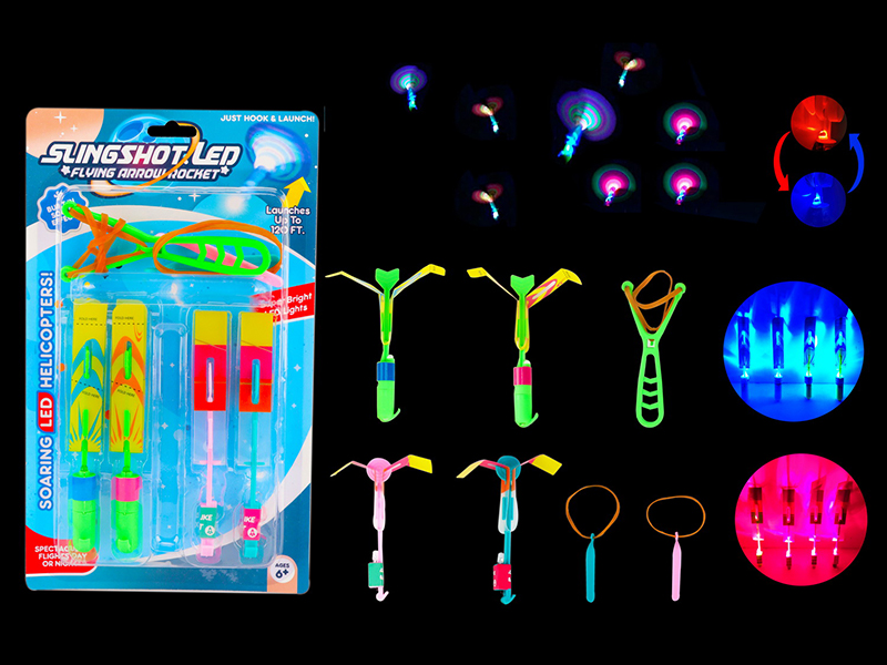 4PCS Slingshot Flashing Arrow With Whistle (Red And Blue Lights)