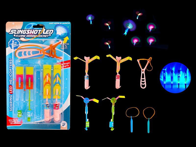 4PCS Slingshot Flashing Arrow With Whistle (Blue Light)