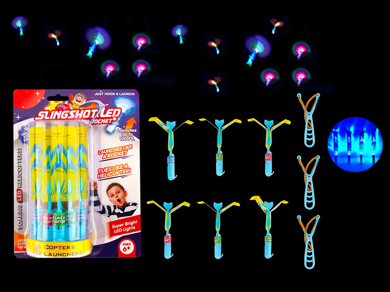 6PCS Slingshot Flashing Arrow With Whistle (Blue Light)