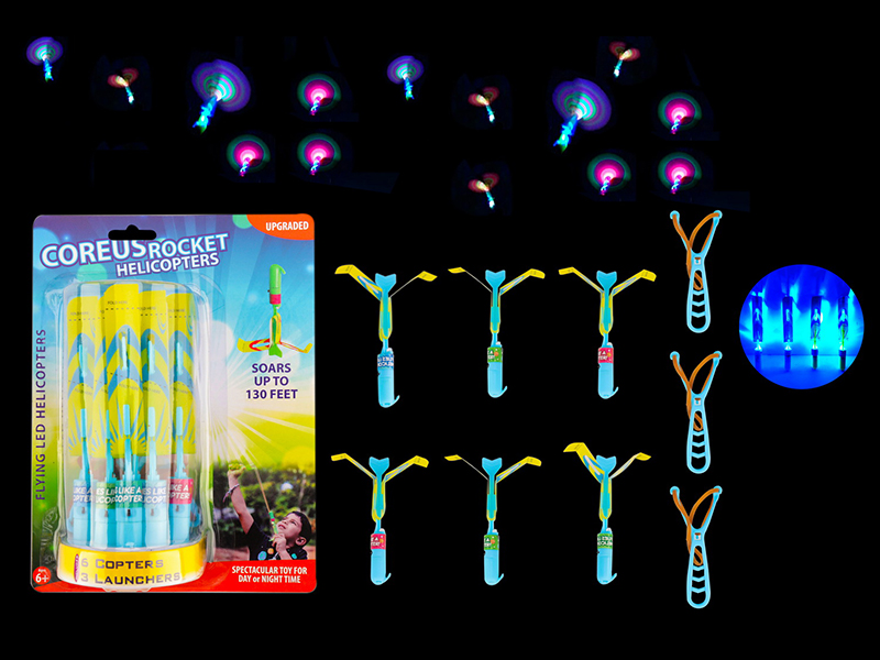 6PCS Slingshot Flashing Arrow With Whistle (Blue Light)