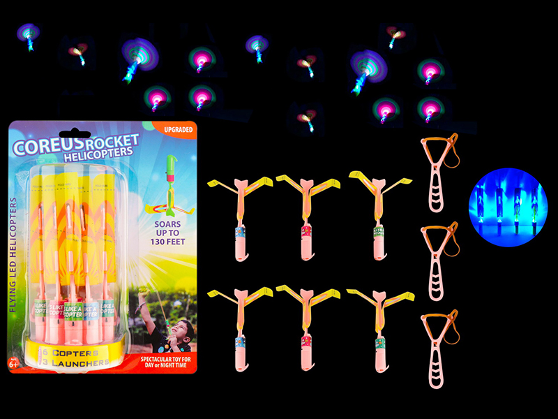 6PCS Slingshot Flashing Arrow With Whistle (Blue Light)