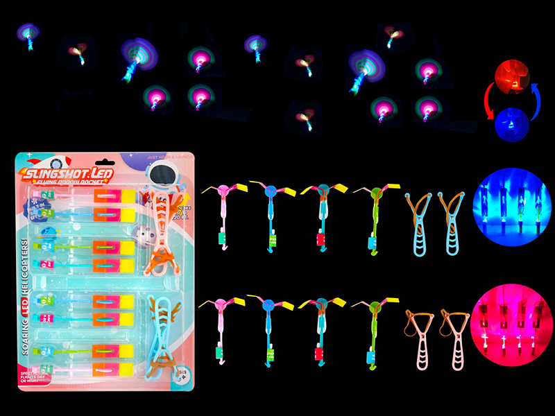 8PCS Slingshot Flashing Arrow (Red And Blue Light)