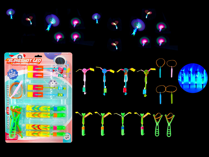 8PCS Slingshot Flashing Arrow With Whistle (Blue Light)