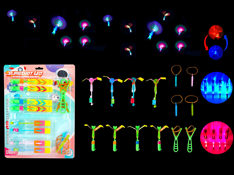 8PCS Slingshot Flashing Arrow (Red And Blue Light)