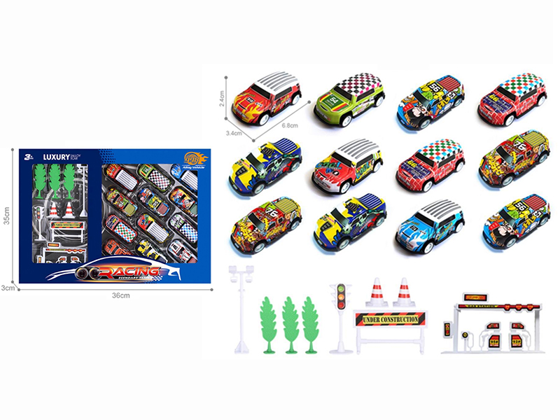 Light Alloy Pull Back Cars