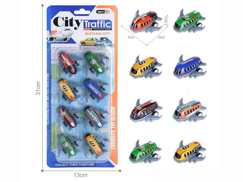 Light Alloy /Iron Pull Back Airplanes