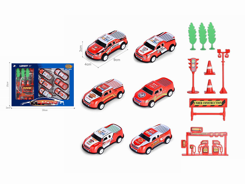 Light Alloy /Iron Pull Back Cars Set