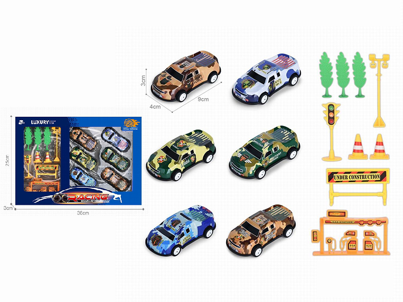 Light Alloy /Iron Pull Back Cars Set