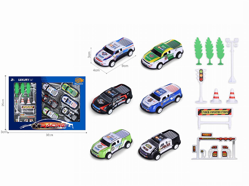 Light Alloy /Iron Pull Back Cars Set