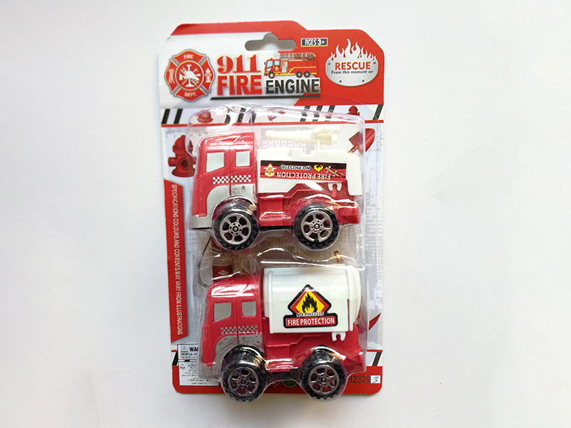 Pull Back Fire Engine 2pcs