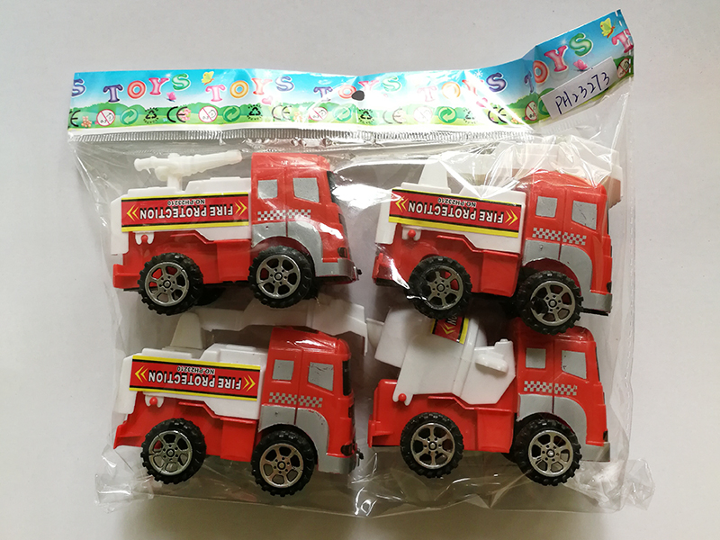 Pull Back Fire Engine 4pcs