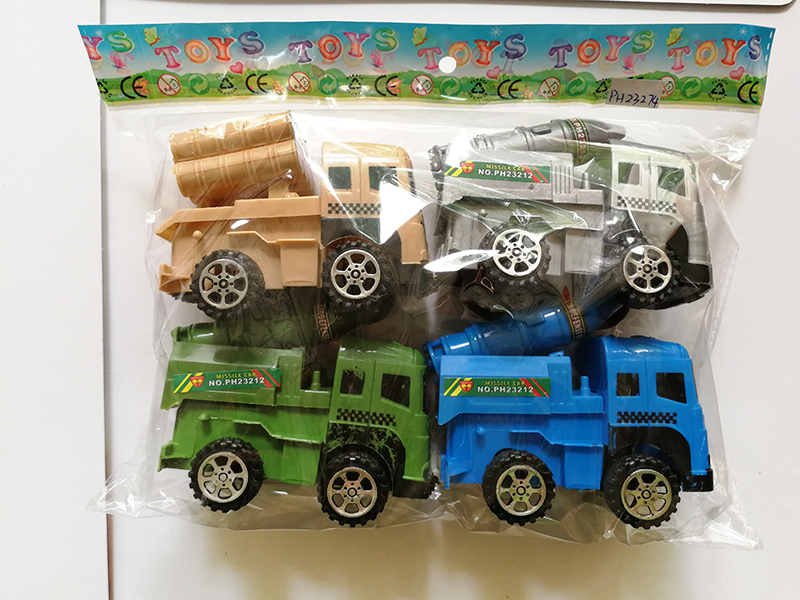 Pull Back Military Trucks 4pcs