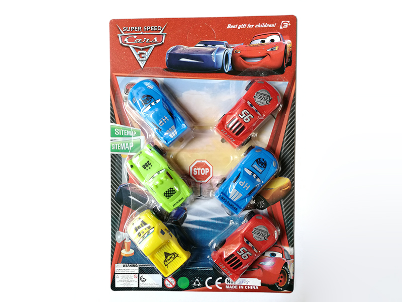 6 Pull Back Cars