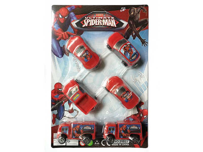 6 Pull Back Cars(Spider-Man)