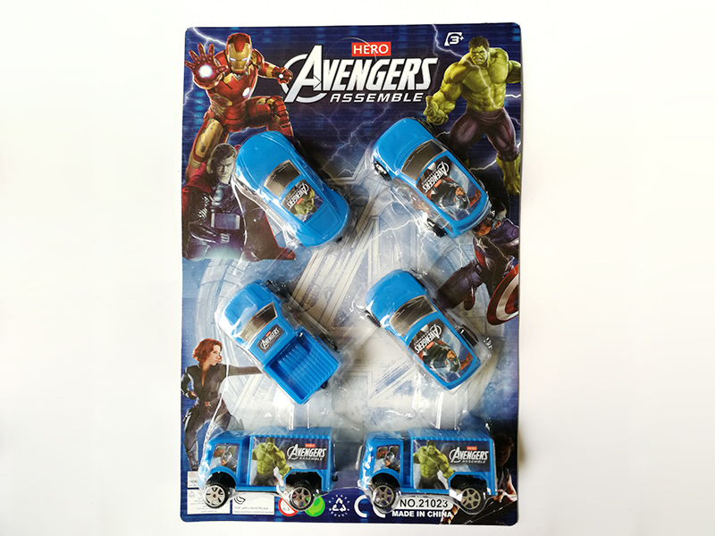 6 Pull Back Cars(The Avengers)