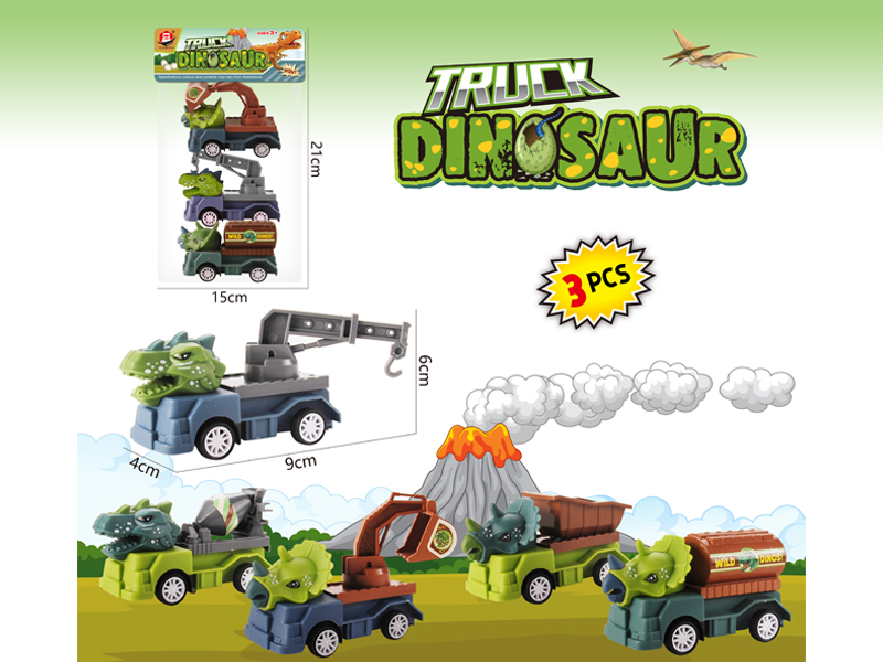 Pull Back Dinosaur Engineering Vehicle