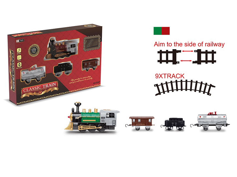 Rail Train With Lights And Train Sounds