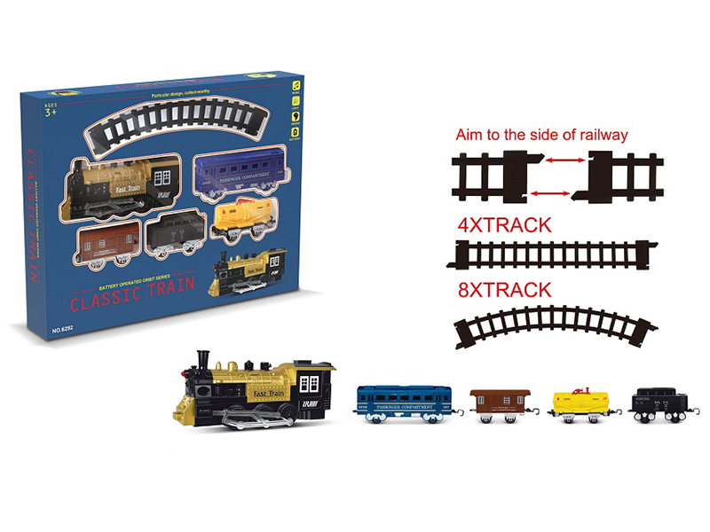 Classic Steam Rail Train(Smok , Lights, Train Sounds)