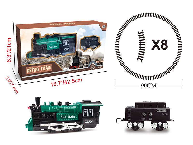 Classic Steam Rail Train(Smok & Lights)