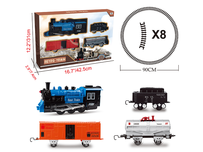 Classic Steam Rail Train(Smok & Lights)