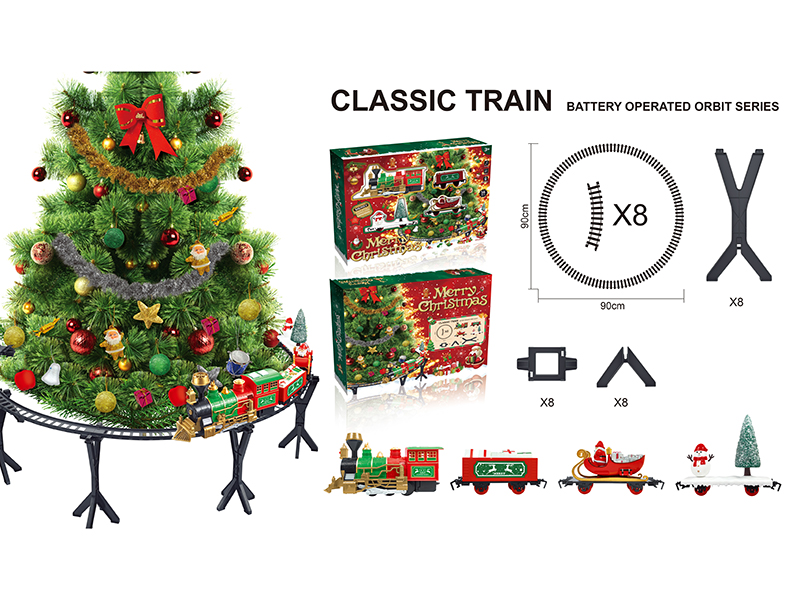 Christmas Rail Train Christmas Tree Decorations With Lights And Train Sounds
