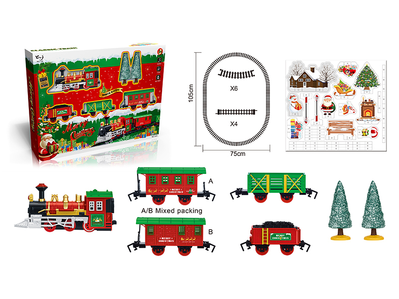Christmas Rail Train With Lights And Train Sounds