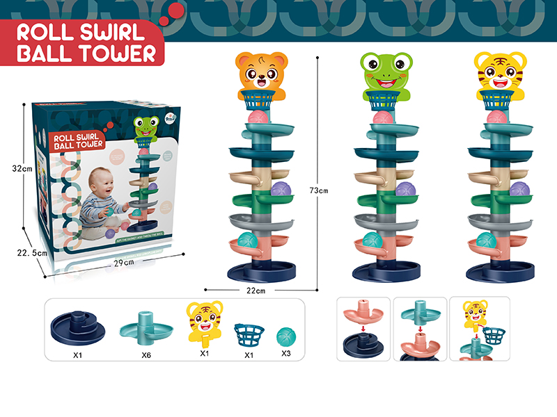 Seven Layer Rotating Track Rolling Ball Tower