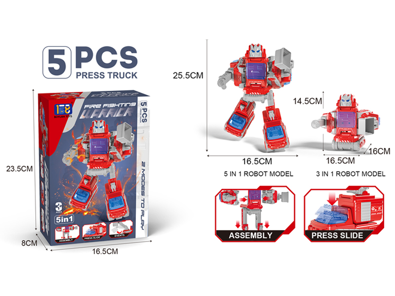 5PCS DIY Fire Press Car