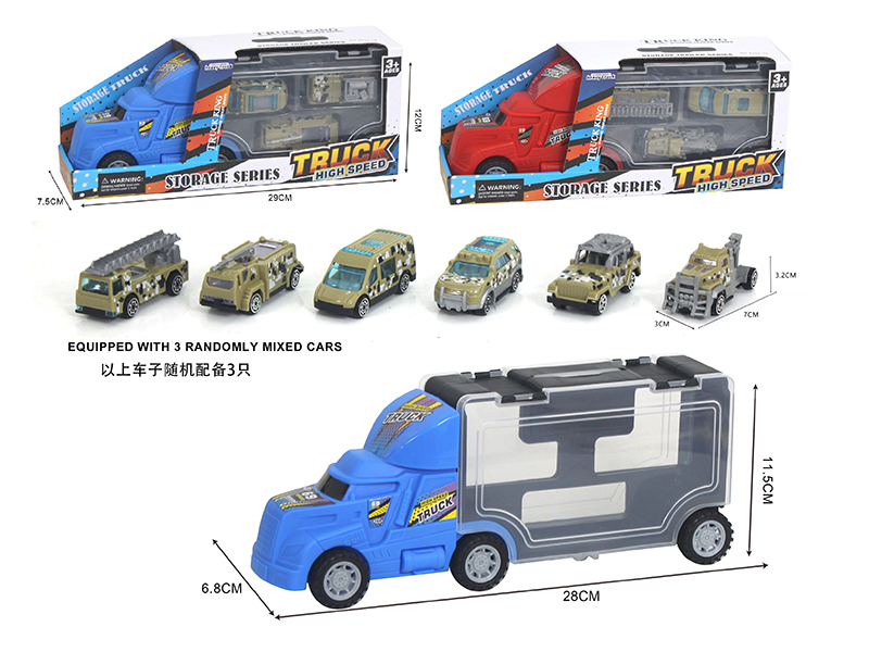Slide Storage Truck With 3 Slide Small Engineering Cars