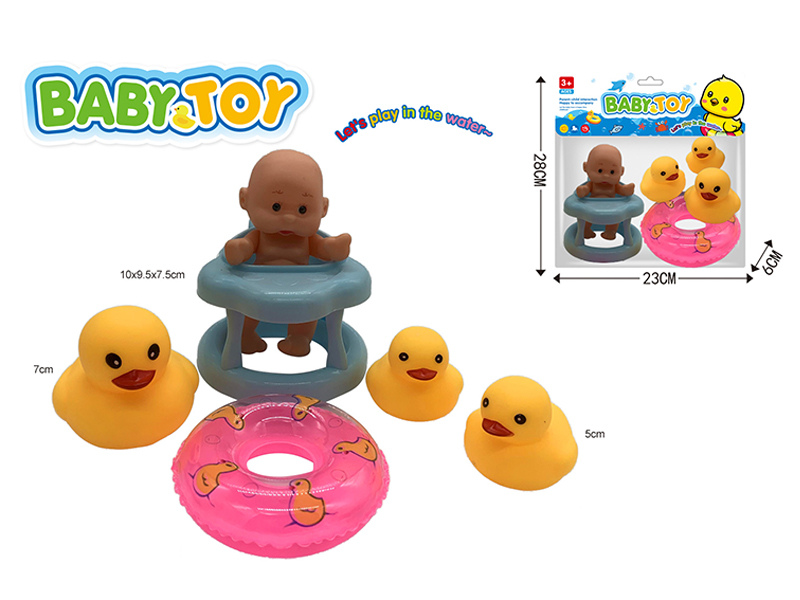 6PCS Doll Duck Swimming Circle Baby Walker