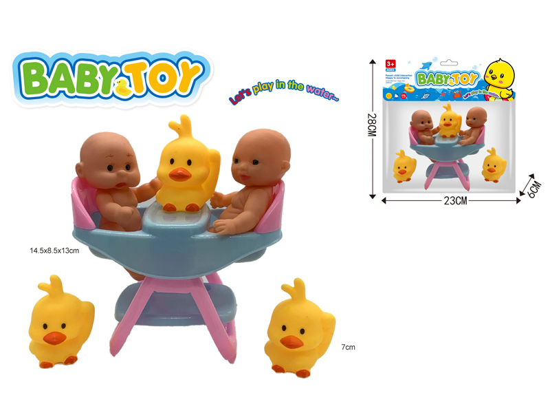 6PCS Doll Duck Tour Baby Twin Cart