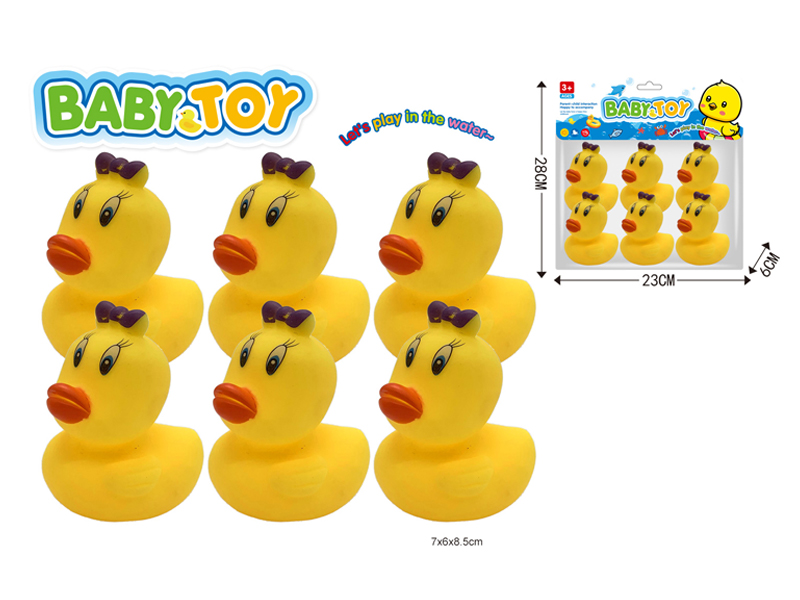 6PCS Bow Duck Toy