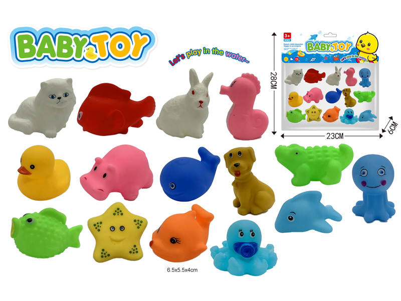 15PCS Vinyl Animal Toy