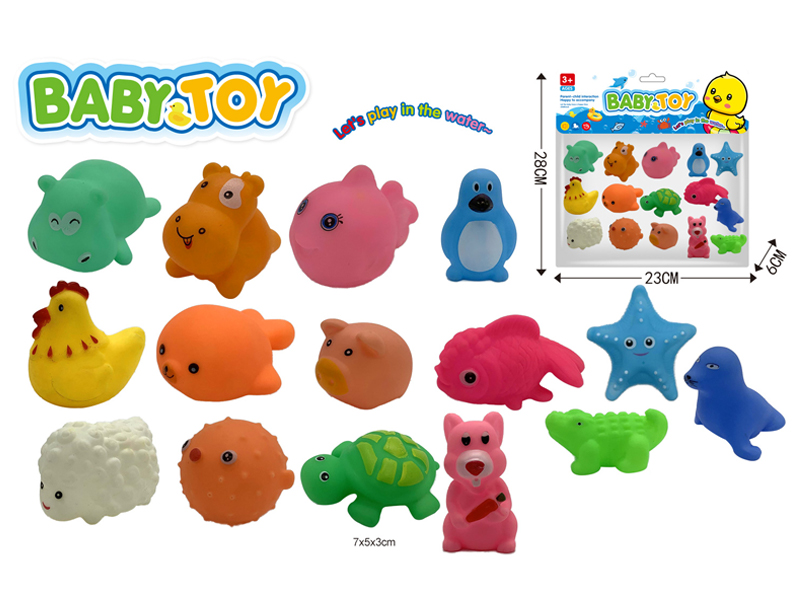 15PCS Vinyl Animal Toy