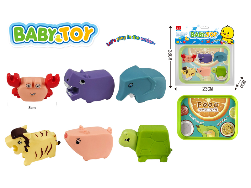 6PCS Animal Bathing Toys