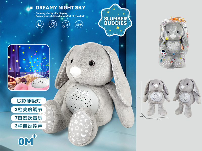 Rabbit Soothes Multicolored Projection