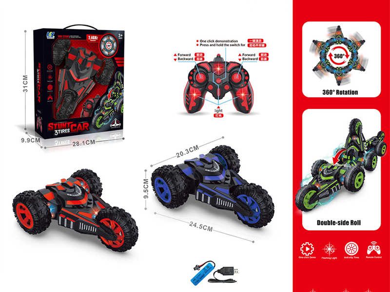 2.4G 5-Channel Remote Control 360° Stunt Car