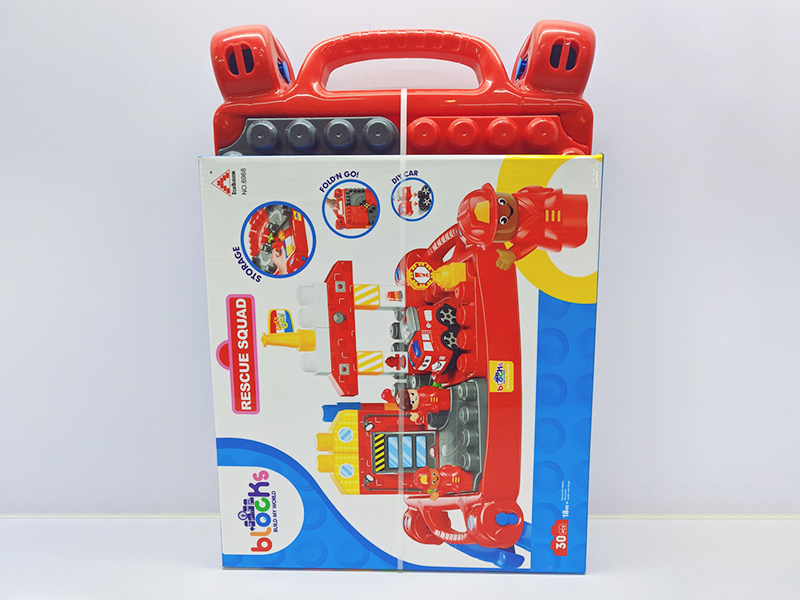 30pcs Fire Theme Building Block Table