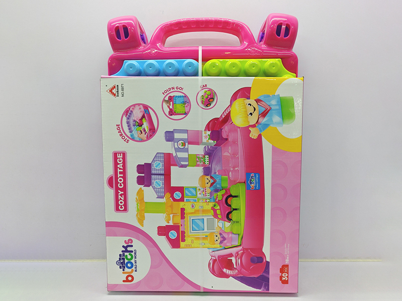 30pcs Cozy Cottage Building Block Table