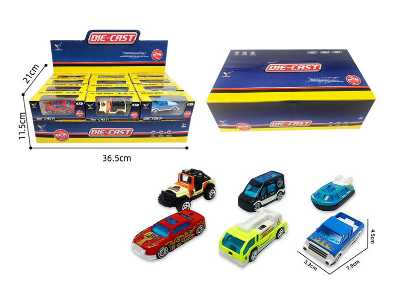 1:64 Slide Alloy City Car 24PCS