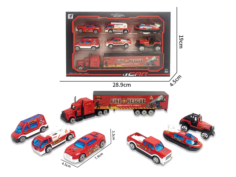 1:64 Slide Alloy Fire Truck